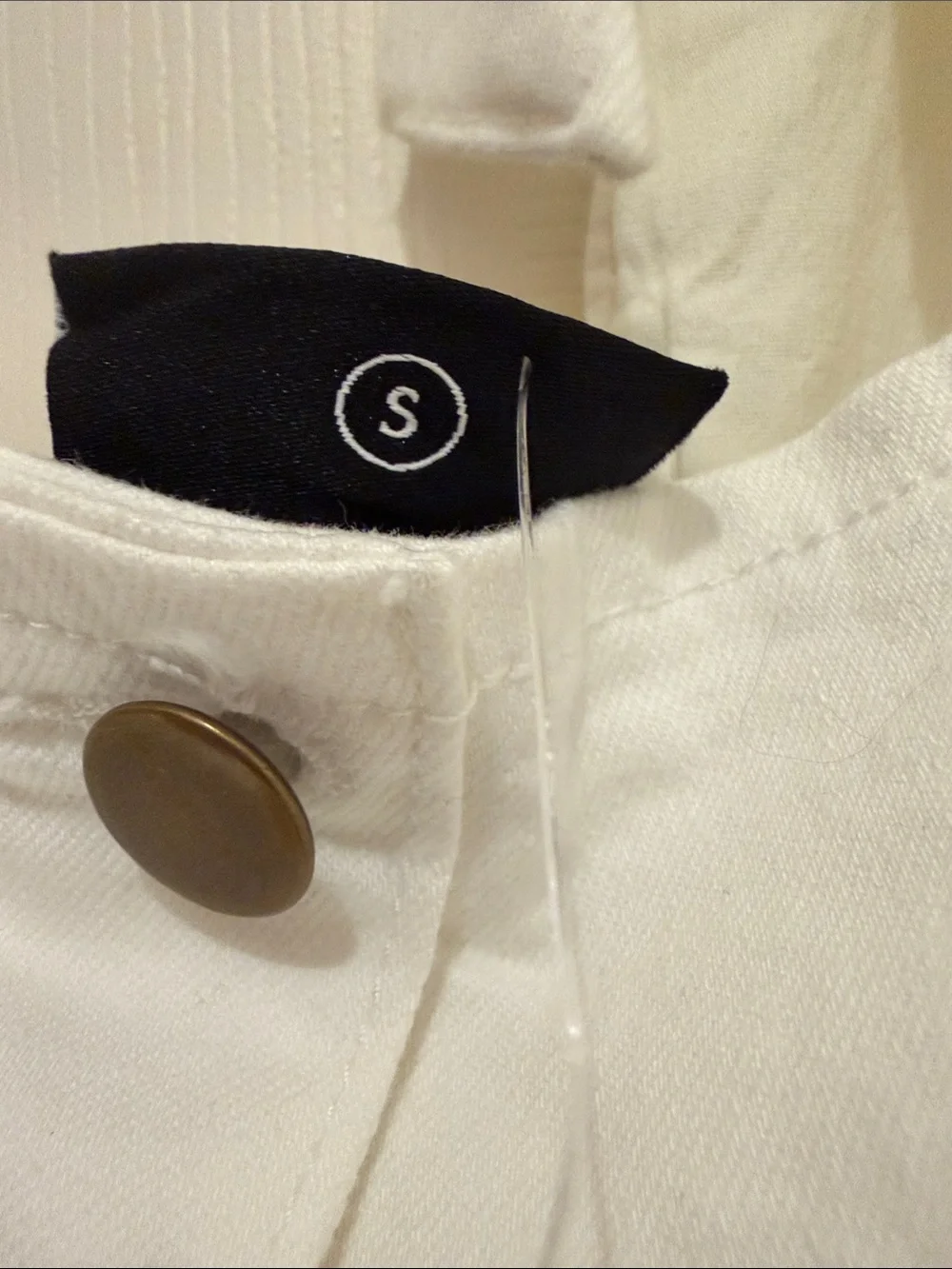 White Tie-Shoulder Button-Front Midi Dress - Picture 3 of 6